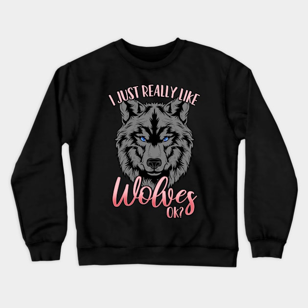 Wolves Wolf Lover Crewneck Sweatshirt by CreativeGiftShop